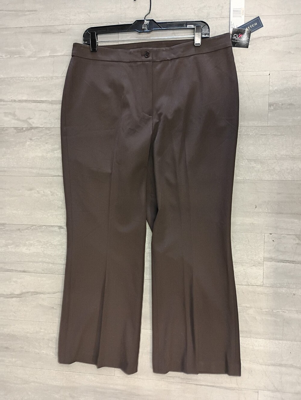 Jones NY Women's Brown Dress Pants - Classic Straight Leg